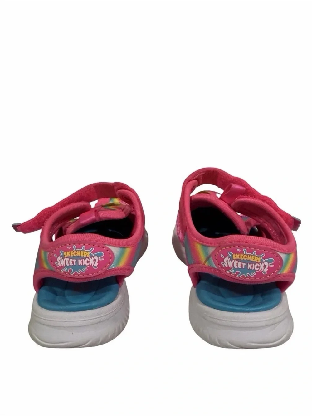 Skechers Girls Jumpsters Sandal Rainbow Sneakers, Cup Cake Cutie Size 8